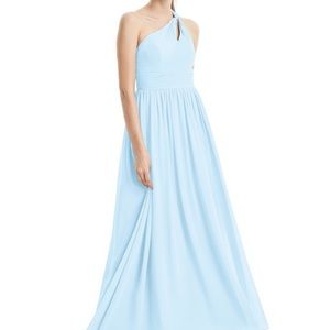 azazie sky blue “Vanessa” bridesmaid dress